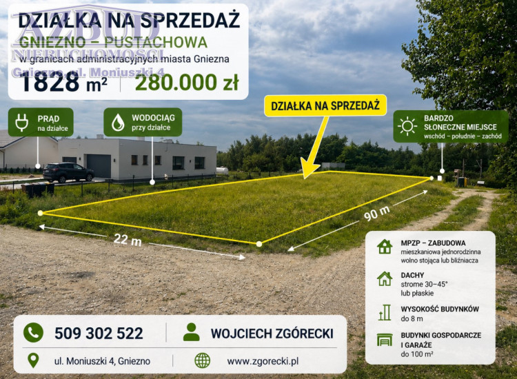 Działka Gniezno ul. Zacisze Gniezno