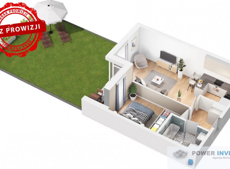Będzin | 2 pokoje z ogrodem 51 m² | Bez PCC Będzin