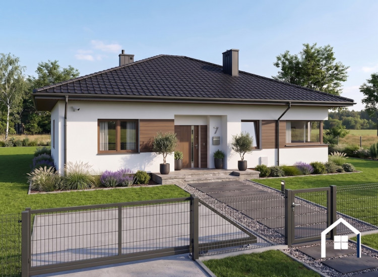 Parterowy dom z projektem Kwadra – Błędowo, gm. Pomiechówek Błędowo