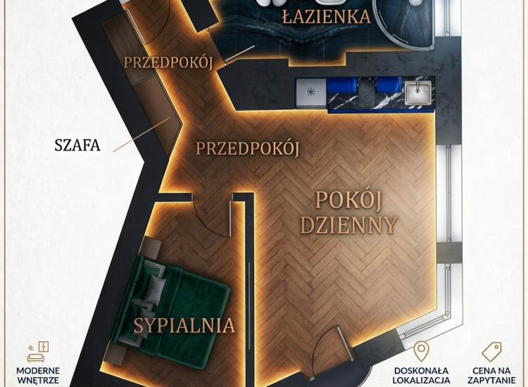 Grzegórzecka Grzegórzki Kraków Piękne mieszkanie 2-pokojowe Kraków