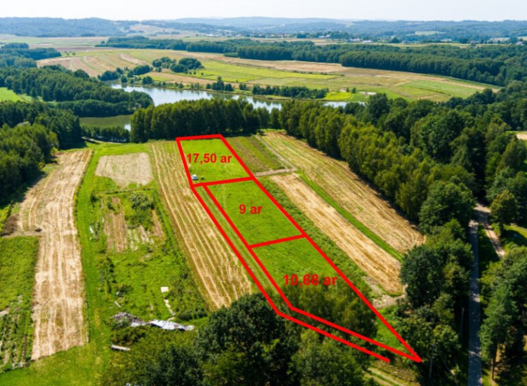 Działka nad zalewem w Skrzyszowie 9 ar cena 129000 Skrzyszów