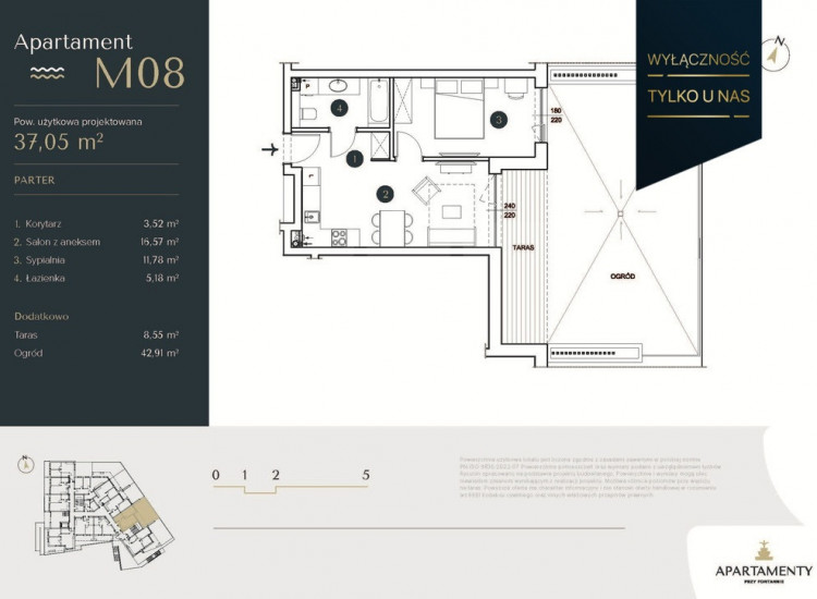 Apartament M08 - Kameralne wnętrze, duży ogród Krynica Morska