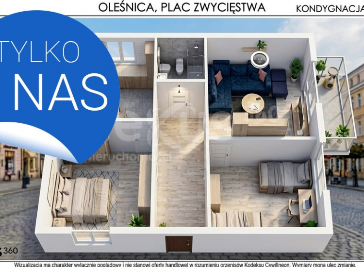 3 pokoje po remoncie | Balkon zabudowany |Oleśnica Oleśnica