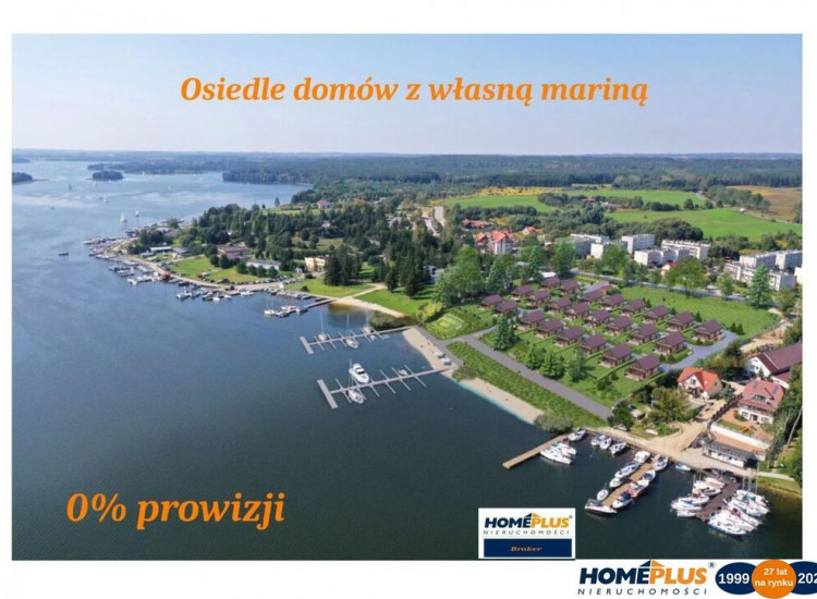24 Domy pod klucz RYN nad jeziorem, własna marina Ryn