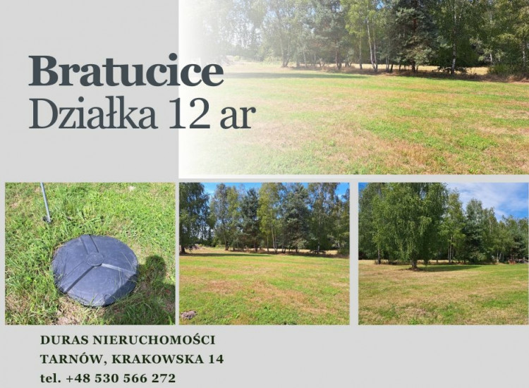 Bratucice gm. Rzezawa działka budowlana 12 ar Bratucice