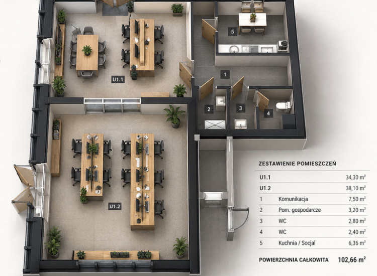 CARPATIA - Lokal 103 m² - parter+szklana witryna Rzeszów
