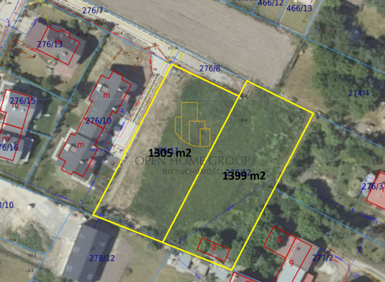 Żerniki Wrocławskie, działka budowlana 1305 m2 Żerniki Wrocławskie