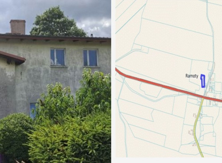 Działka zabudowana Ramoty
