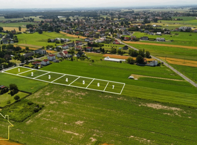 Idealna działka 800m2 w kwadracie pod dom jednorodzinny z mediami Rycerka Dolna