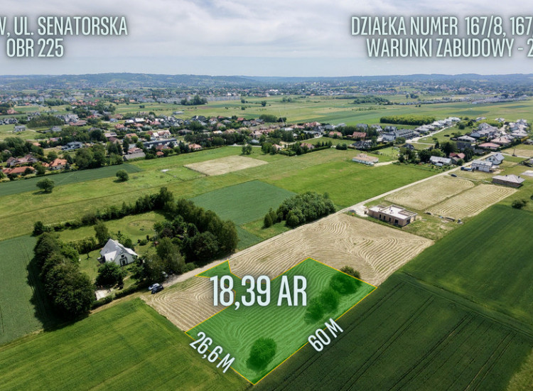 Działka 18,39a / WZ na 2 domy - Senatorska Rzeszów Rzeszów
