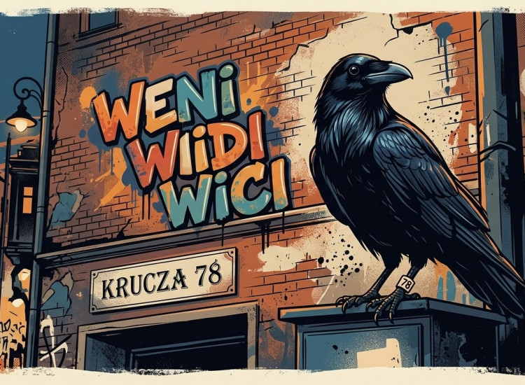 77 to szczęście, 78 to spełnienie, a 78 to jest Krucza”. Dokładnie tak, to jest ten mistyczny kod tej lokalizacji. Ta pineska na mapie Wrocławia to absolutny unikat – róg Kruczej i Wróbla, punkt zero Wrocław