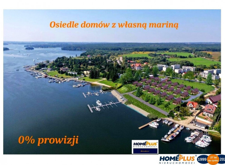24 Domy pod klucz RYN nad jeziorem, własna marina Ryn