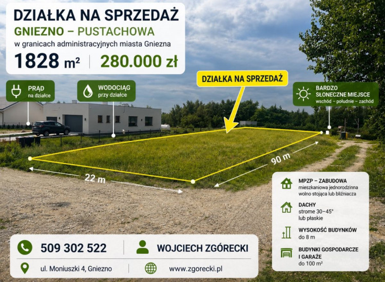 Działka Gniezno ul. Zacisze Gniezno