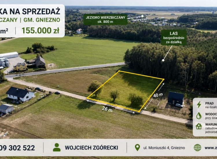 Działka Wierzbiczany ul.   Wierzbiczany