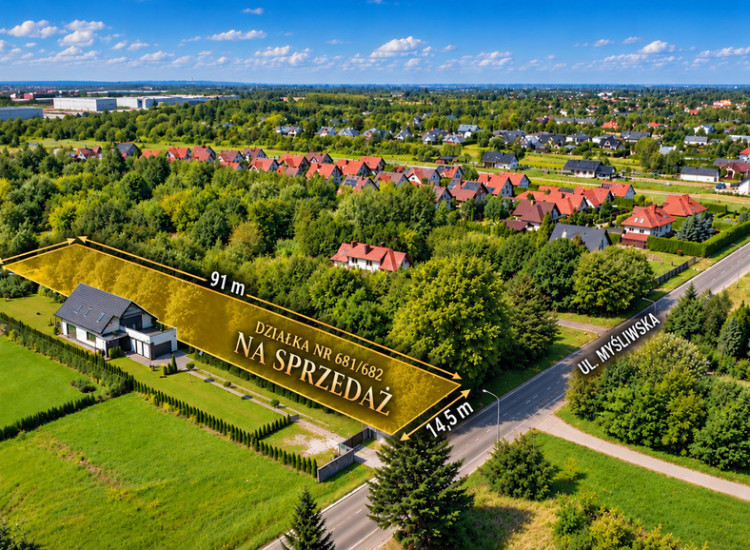 Północ Rzeszowa - działka 12,71a - Myśliwska Rzeszów