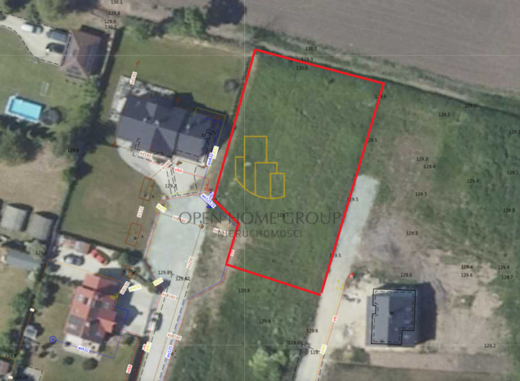 Żórawina, działka budowlana 1531 m2, media Żórawina