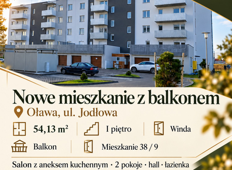 MIESZKANIE OŁAWA UL. JODŁOWA 3 POKOJE - STANDARD DEWELOPERSKI SPRZEDAM Oława