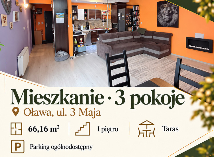 MIESZKANIE OŁAWA 3 POKOJE SPRZEDAM Oława