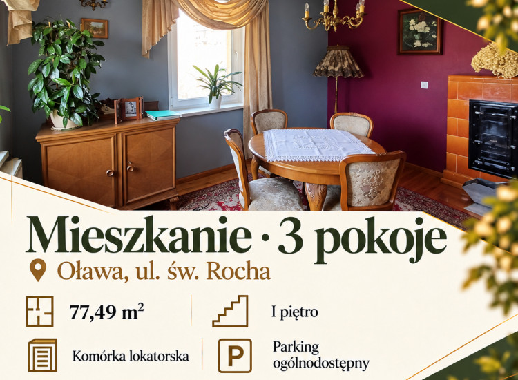 MIESZKANIE OŁAWA 3 POKOJE SPRZEDAM Oława